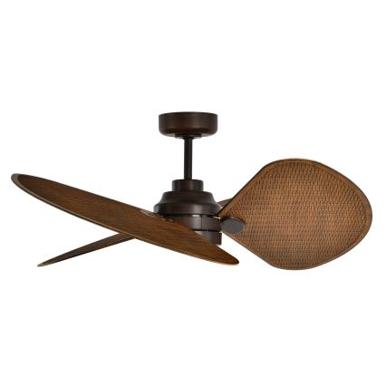 Lucci Air 51325649 - LED-dimbar takfläkt SABLE 1xGX53/12W/230V 3000/4000/5000K Ø 91,5 cm brun + fjärrkontroll