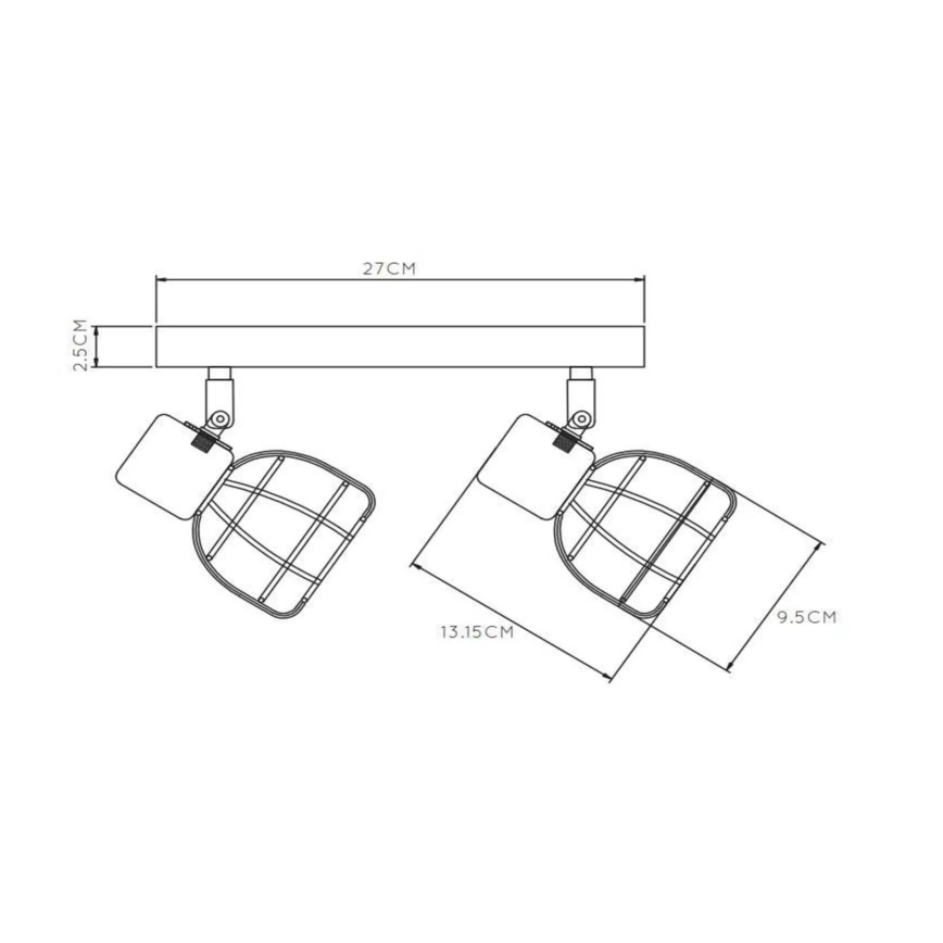 Lucide 00929/02/30 - Spotlight FILOX 2xE14/40W/230V