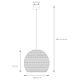 Lucide 03437/60/44 - Ljusskrona med upphängningsrem  MOLOKO 1xE27/40W/230V diameter  65 cm