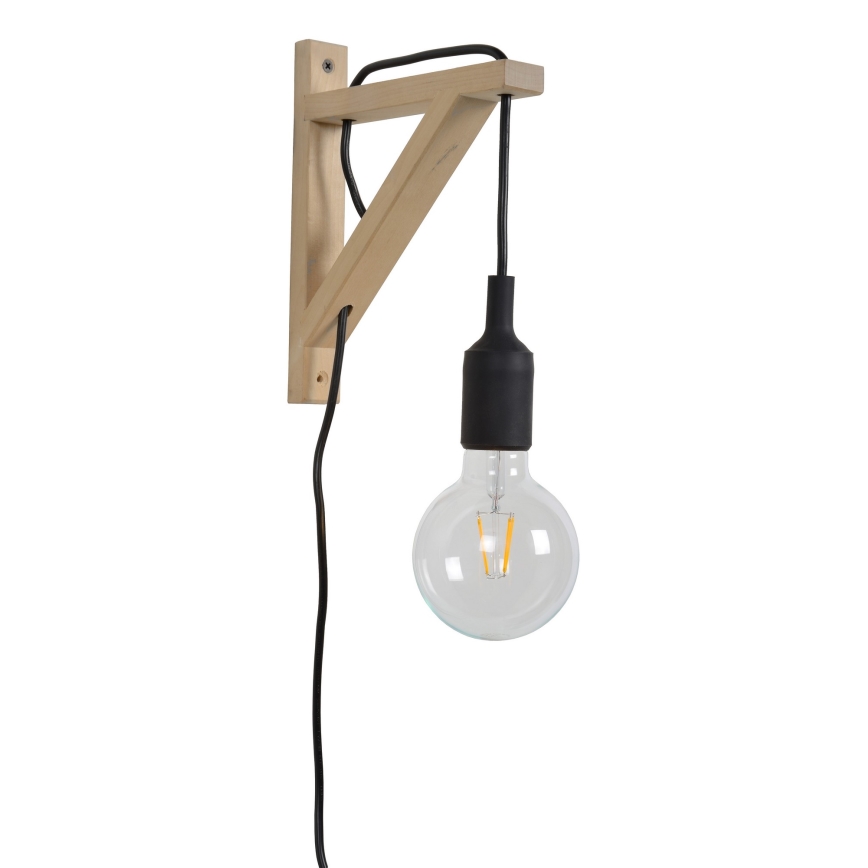 Lucide 08208/01/30 - väggbelysning FIX WALL 1xE27/60W/230V svart