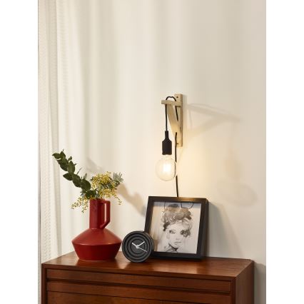 Lucide 08208/01/30 - väggbelysning FIX WALL 1xE27/60W/230V svart