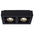Lucide 09120/24/30 – LED Dimbar Spotlight ZEFIX 2×GU10/12W/230V Svart