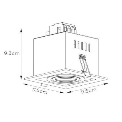 Lucide 09926/01/30 - Infälld taklampa CHIMNEY 1xGU10/50W/230V