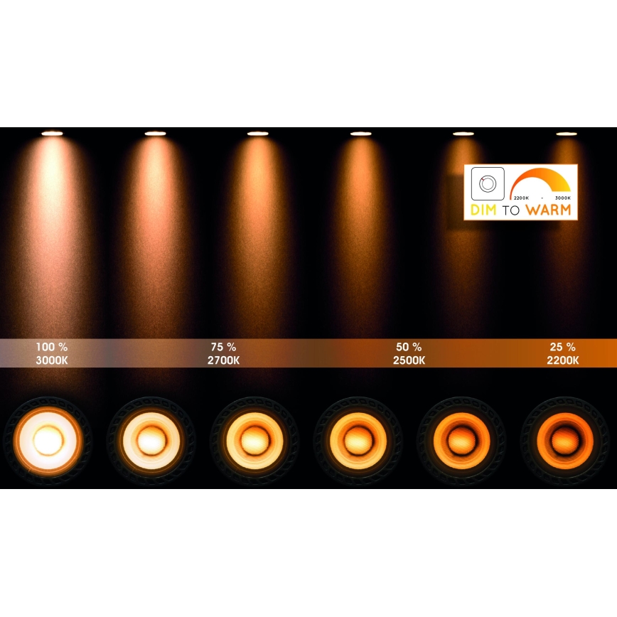 Lucide 09930/10/31 - LED Ljusreglerad badrum spotlight TAYLOR 2xGU10/5W/230V IP44