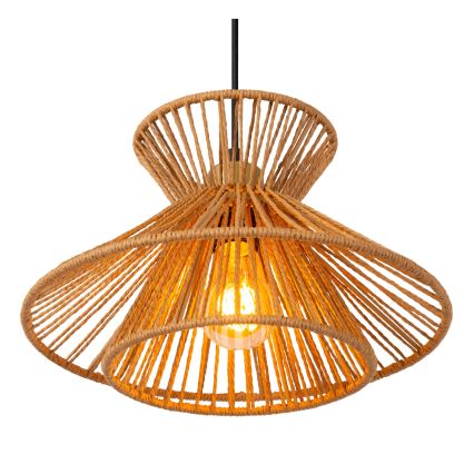 Lucide 10420/03/72 - Ljuskrona med textilsladd TASMAN 3xE27/60W/230V beige