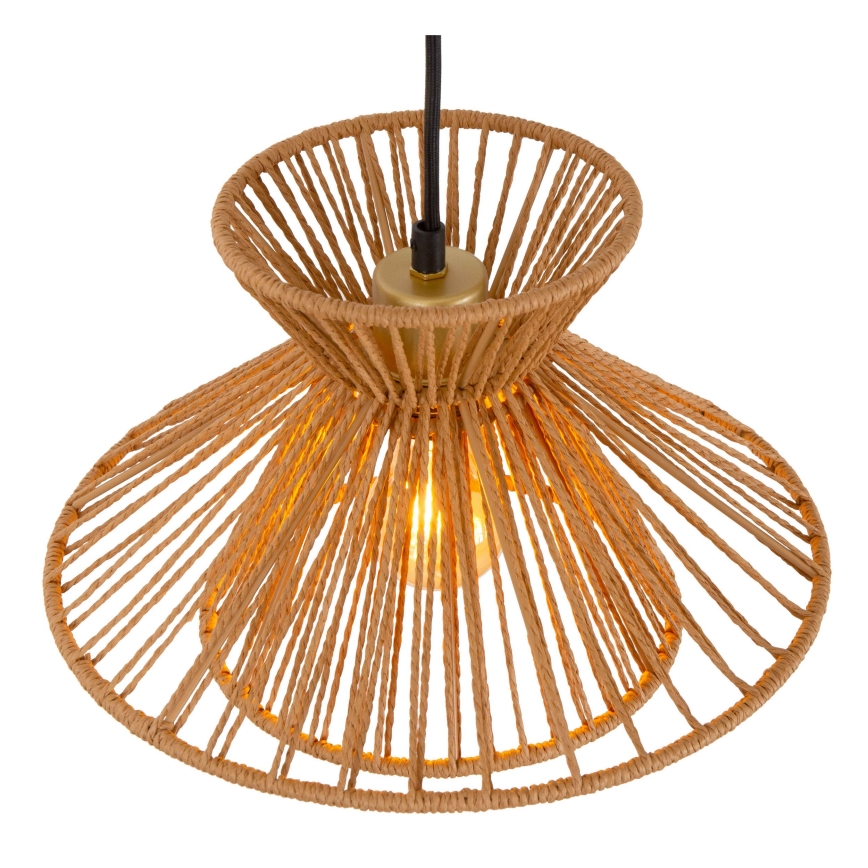 Lucide 10420/03/72 - Ljuskrona med textilsladd TASMAN 3xE27/60W/230V beige