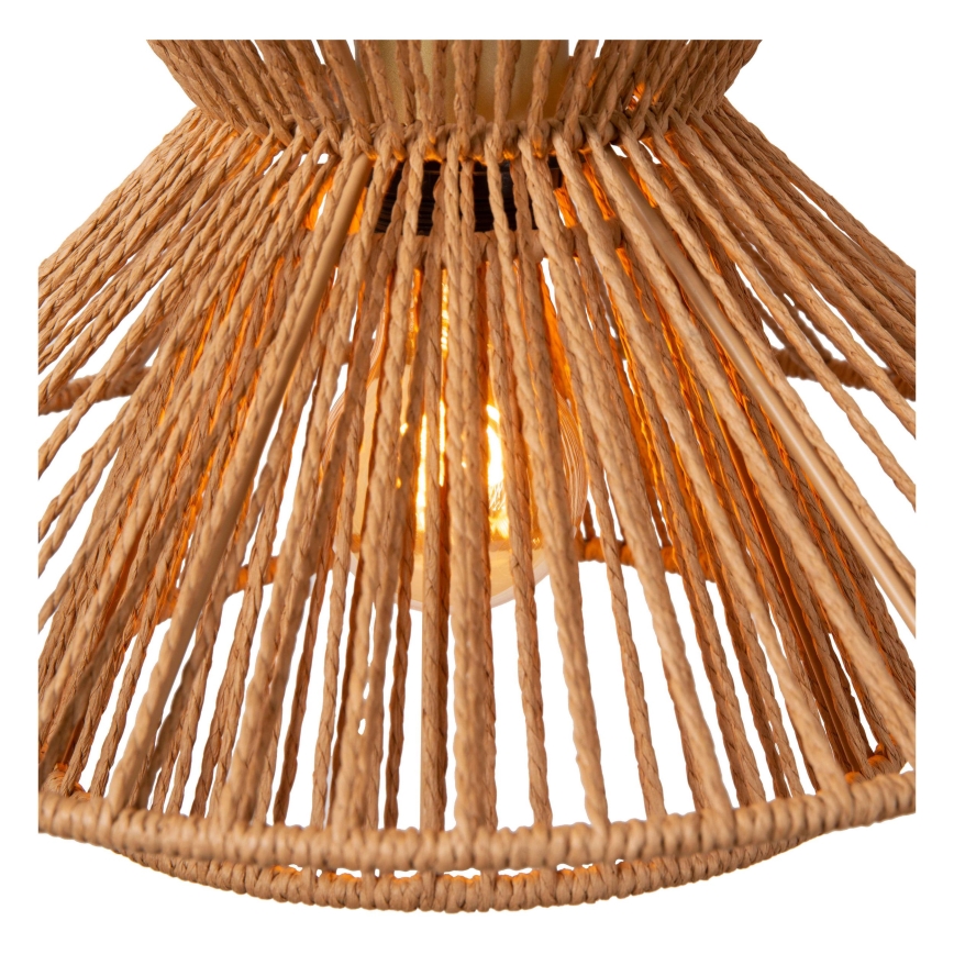 Lucide 10420/03/72 - Ljuskrona med textilsladd TASMAN 3xE27/60W/230V beige