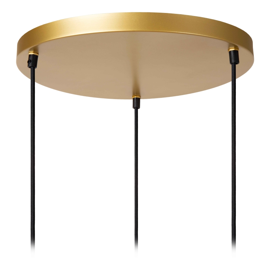 Lucide 10420/03/72 - Ljuskrona med textilsladd TASMAN 3xE27/60W/230V beige