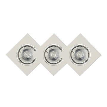 Lucide 11002/23/31 - SET OM 3 dimbara infällda taklampor 1xGU10/GU10/42W/230V