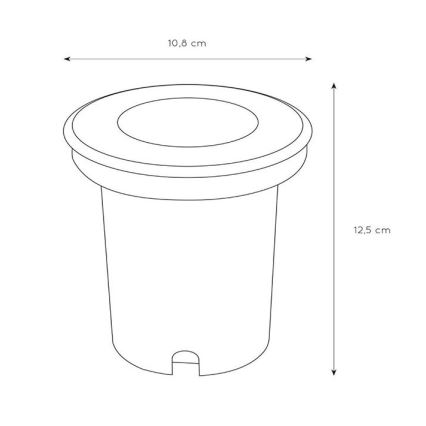 Lucide 11801/01/30 - Infälld lampa för utomhusbruk BILTIN 1xGU10/35W/230V IP67 svart