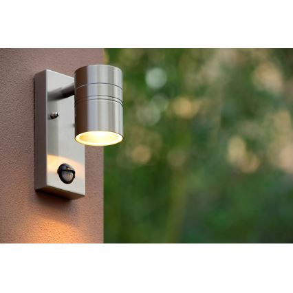 Lucide 14866/05/12 - LED belysning med sensor för utomhusbruk ARNE-LED 1xGU10/5W/230V IP44