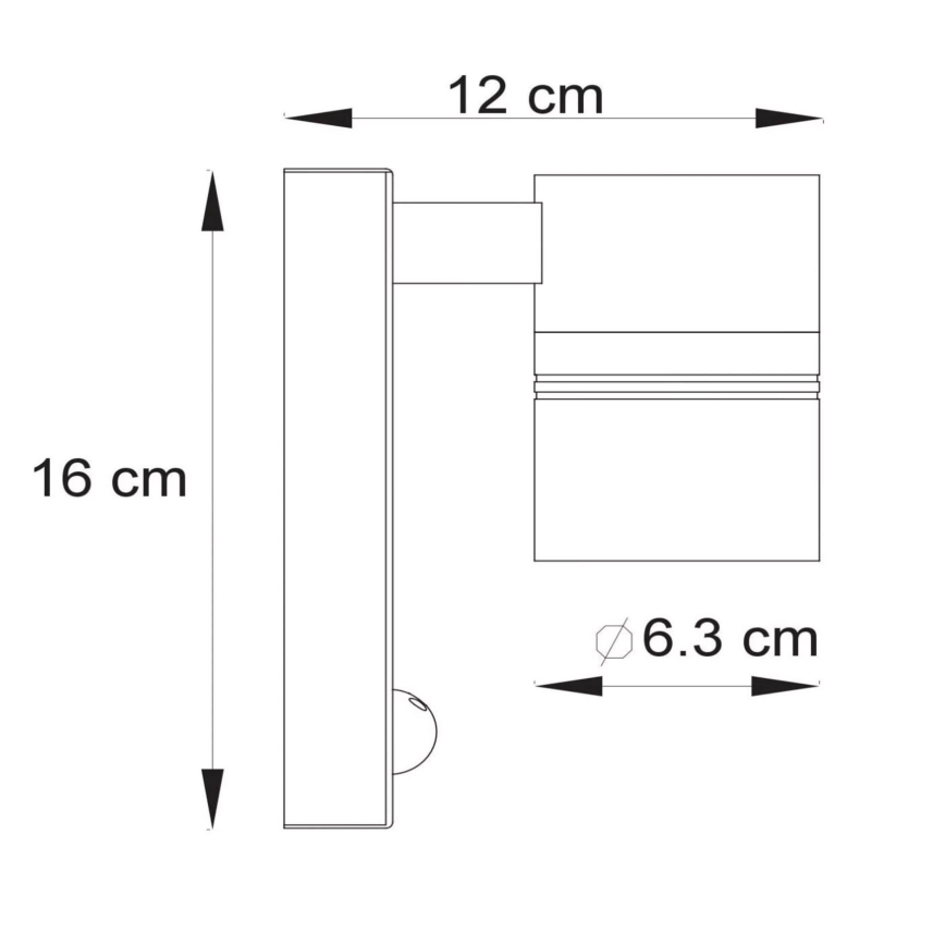Lucide 14866/05/12 - LED belysning med sensor för utomhusbruk ARNE-LED 1xGU10/5W/230V IP44