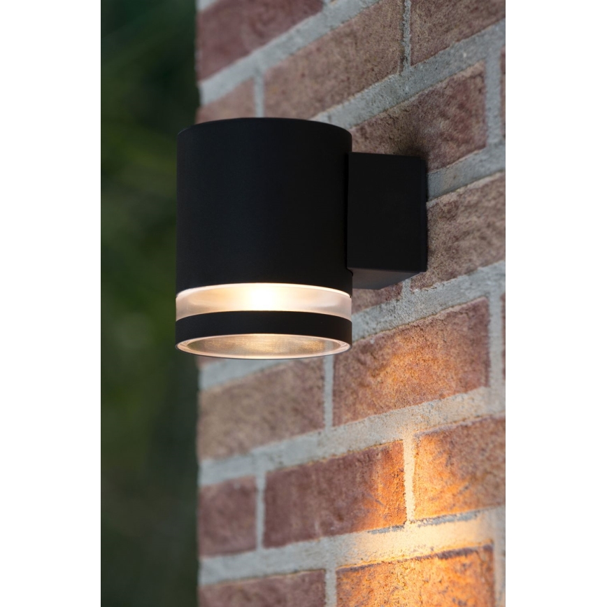 Lucide 14880/05/30 - LED Dimbar vägglampa utomhus BASCO 1xGU10/4,5W/230V IP54
