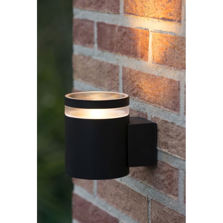 Lucide 14880/05/30 - LED Dimbar vägglampa utomhus BASCO 1xGU10/4,5W/230V IP54