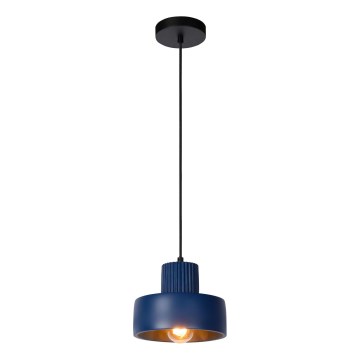 Lucide 20419/20/35 - Ljusskrona med upphängningsrem  OPHELIA 1xE27/40W/230V diameter  20 cm blå 
