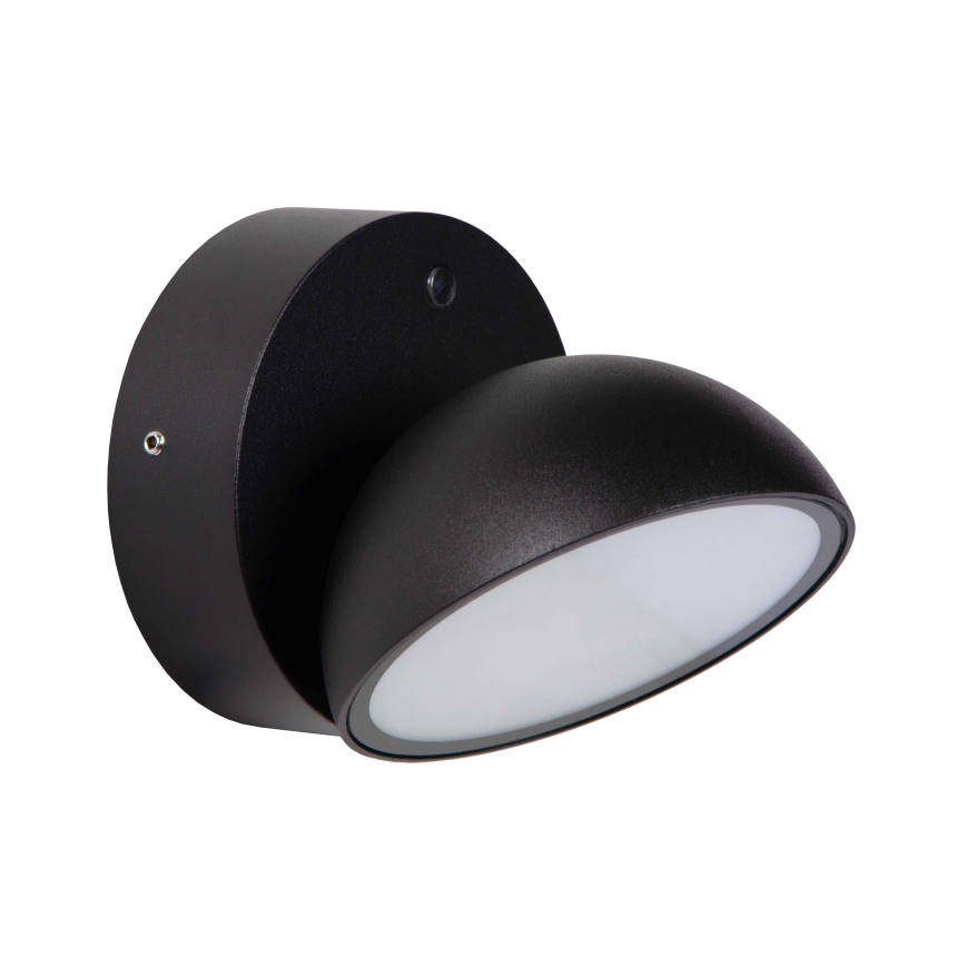 Lucide 22865/12/30 - LED Utomhusvägglampa med skymningssensor FINN LED/12W/230V IP54 svart