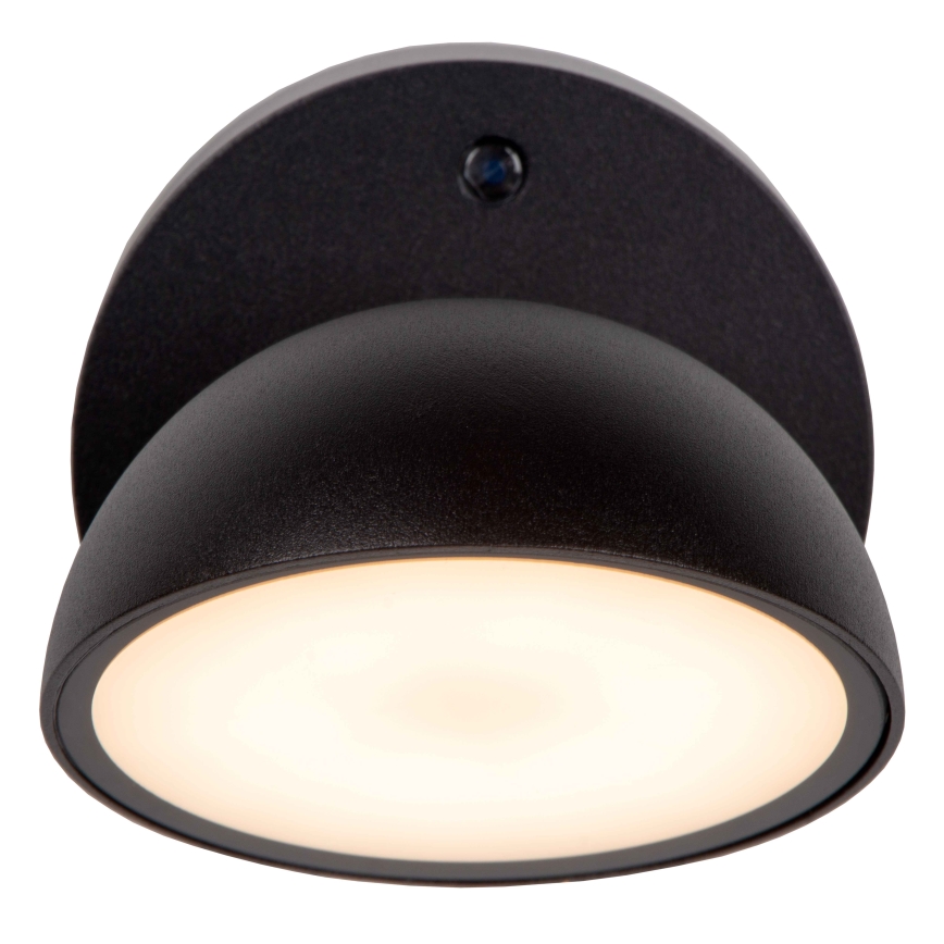Lucide 22865/12/30 - LED Utomhusvägglampa med skymningssensor FINN LED/12W/230V IP54 svart