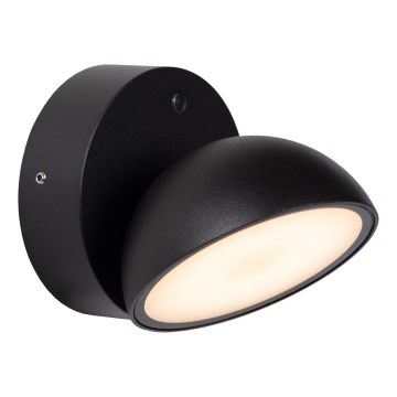 Lucide 22865/12/30 - LED Utomhusvägglampa med skymningssensor FINN LED/12W/230V IP54 svart