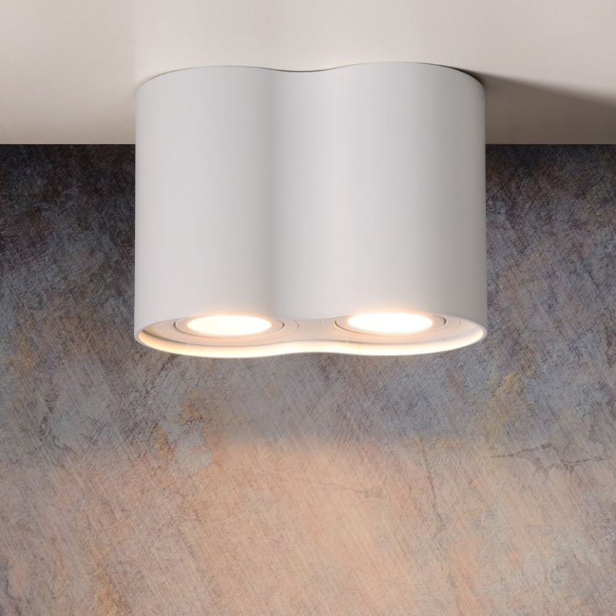 Lucide 22952/02/31 - Spotlampa TUBE 2xGU10/50W/230V vit