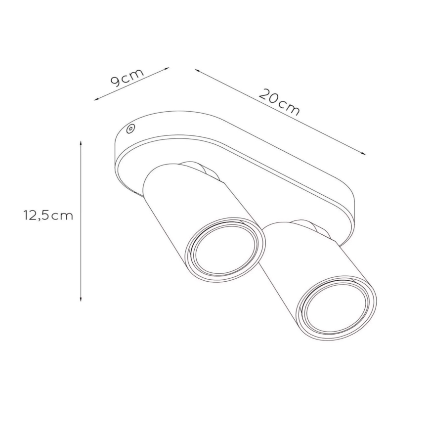 Lucide 23954/11/31 - LED Dimbart spotlight XYRUS 2xGU10/5W/230V