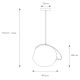 Lucide 25405/40/65 - Ljusskrona med upphängningsrem  JAZZLYNN 1xE27/60W/230V diameter  40 cm