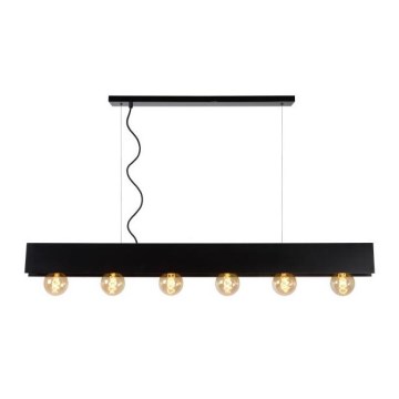 Lucide 30474/06/30 - Ljuskrona med snöre SURTUS 6xE27/60W/230V