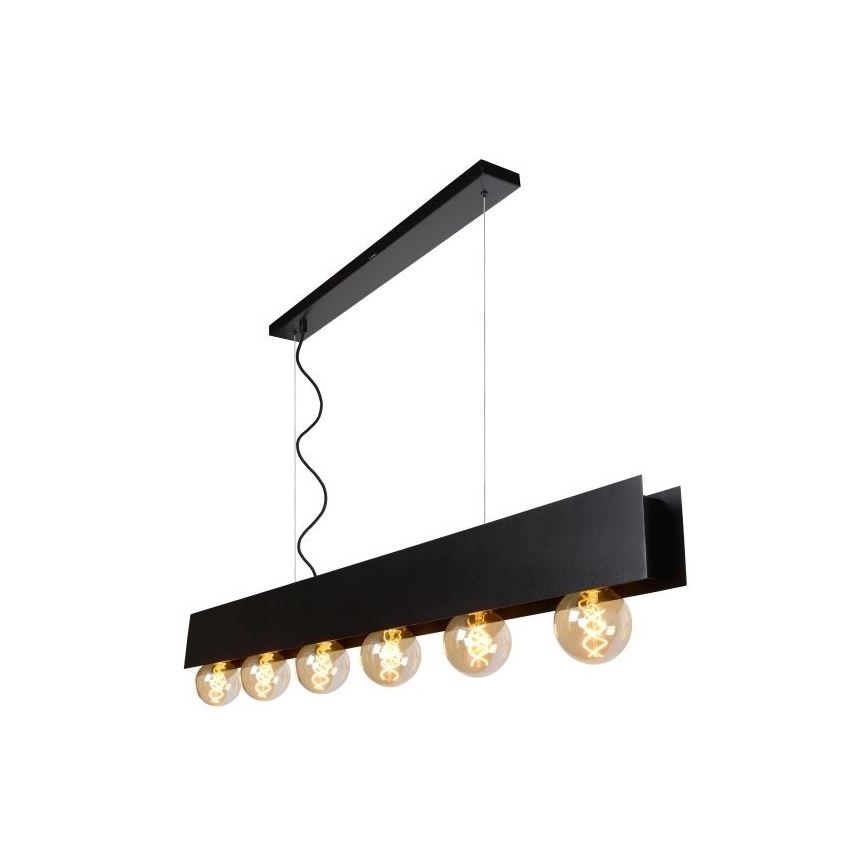 Lucide 30474/06/30 - Ljuskrona med snöre SURTUS 6xE27/60W/230V