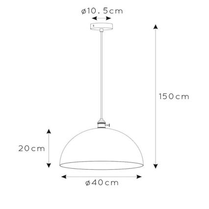 Lucide 30485/40/41 - Ljusskrona med upphängningsrem  MARNE 1xE27/60W/230V beige 