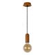 Lucide 30490/01/97 - Hängande lampa DROOPY 1xE27/60W/230V brun