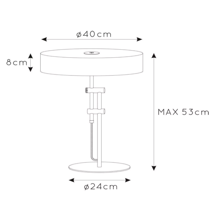 Lucide 30570/02/02 - Bordslampa  GIADA 2xE27/60W/230V