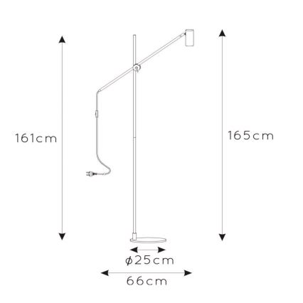 Lucide 30772/01/30 - Golvlampa  PHILINE 1xGU10/5W/230V