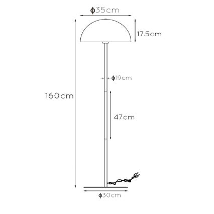Lucide 45796/01/30 - Golvlampa SIEMON 1xE27/40W/230V svart
