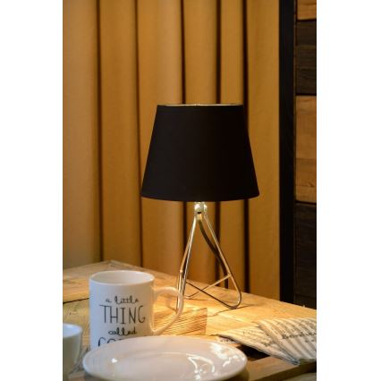 Lucide 47500/81/11 - Bordslampa GITTA 1xE14/40W/230V svart