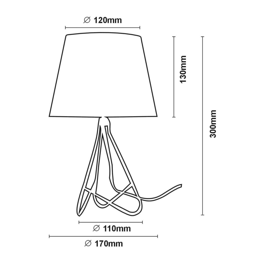 Lucide 47500/81/11 - Bordslampa GITTA 1xE14/40W/230V svart