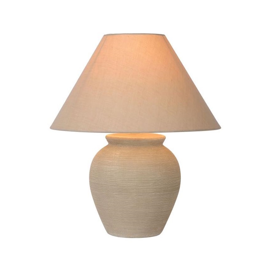 Lucide 47507/81/38 - Bordslampa RAMZI 1xE27/60W/230V beige