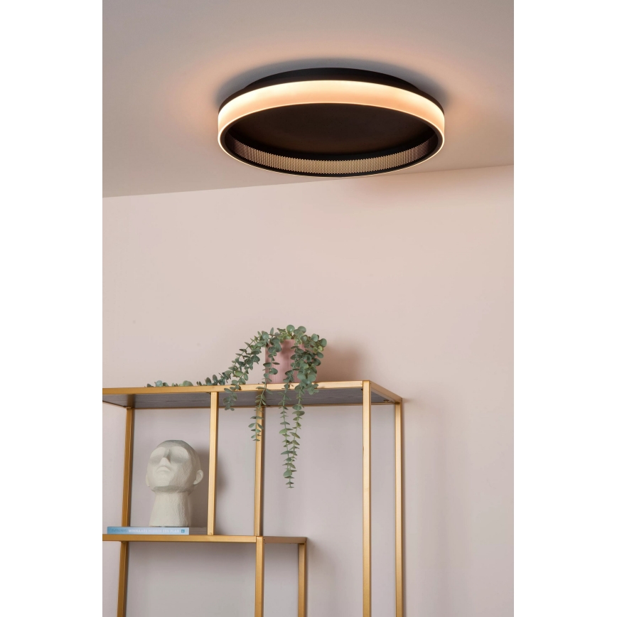 Lucide 71102/40/30 - LED Dimbar taklampa ESTREJA LED/40W/230V 2500-3000K diameter 40 cm svart + fjärrkontroll