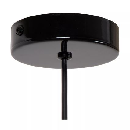 Lucide 74417/01/30 - Ljuskrona med textilsladd MACARONS 1xE27/40W/230V diameter 24,5 cm svart