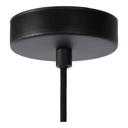Lucide 78392/01/30 - Ljusskrona med upphängningsrem MESH 1xE27/60W/230V svart