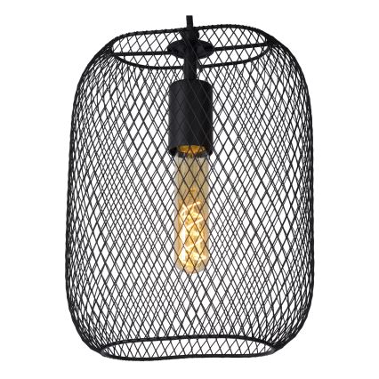 Lucide 78392/01/30 - Ljusskrona med upphängningsrem MESH 1xE27/60W/230V svart