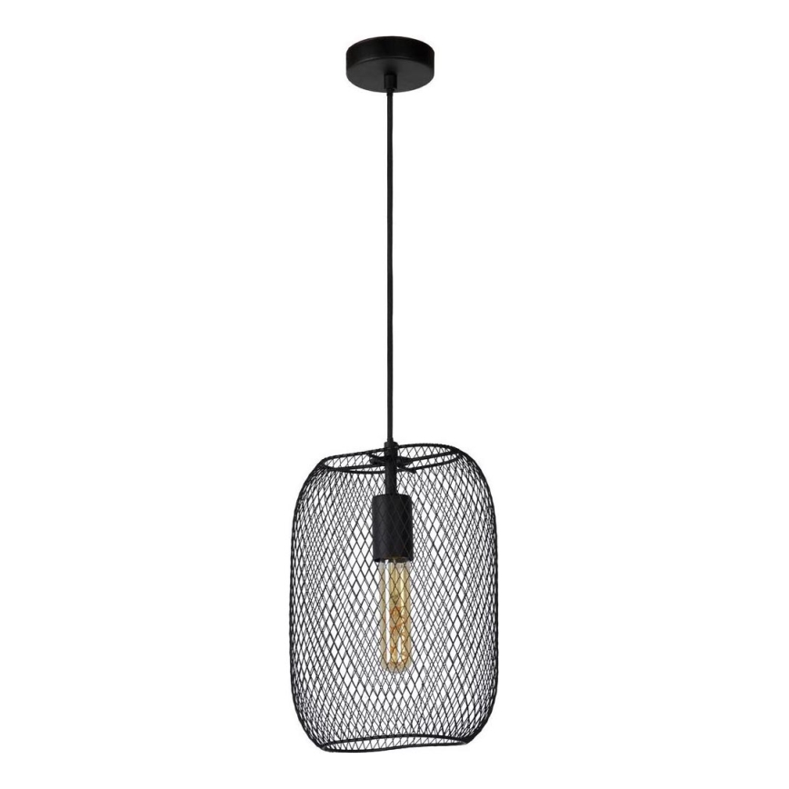 Lucide 78392/01/30 - Ljusskrona med upphängningsrem MESH 1xE27/60W/230V svart