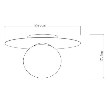 Lucide 79187/01/31 - Taklampa TRICIA 1xE27/15W/230V diameter 25 cm vit