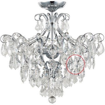 Luxera 33304 - Reservglas till GRANADA taklampa 5 cm