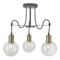 LUXERA 64402 - Ljuskrona med snöre ABRAZO 3xE14/40W/230V