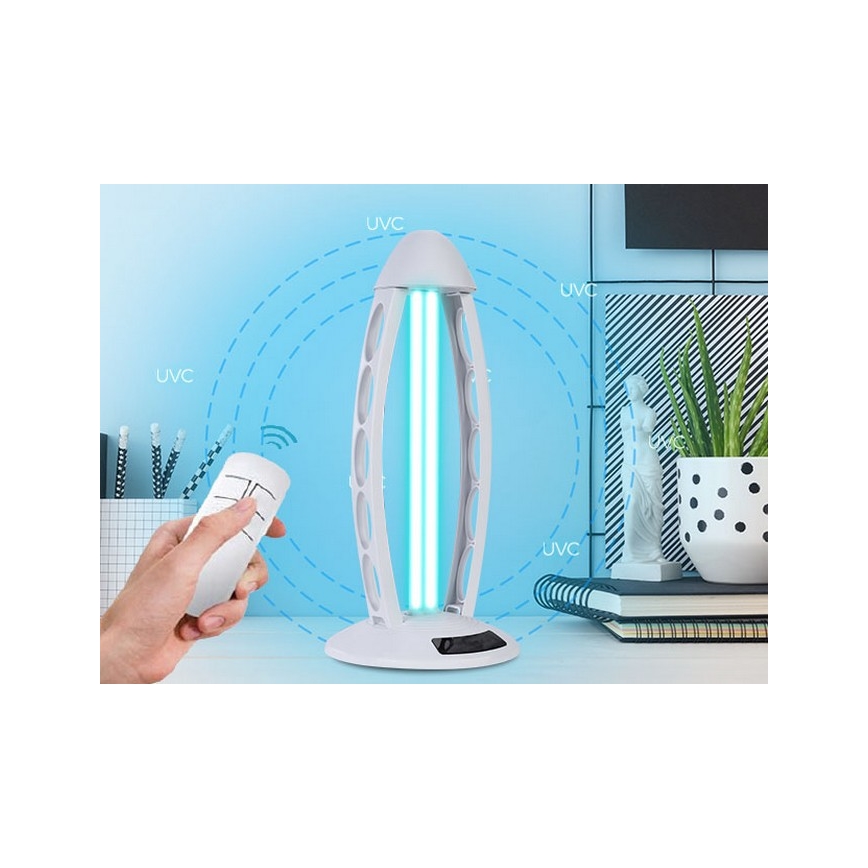 Luxera 70416 - Desinfektions germicid lampa med ozon UVC/38W/230V + fjärrkontroll