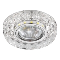 LUXERA 71074 - LED infälld taklampa CRYSTALS 1xGU10/50W/230V + LED/3W STRIPE