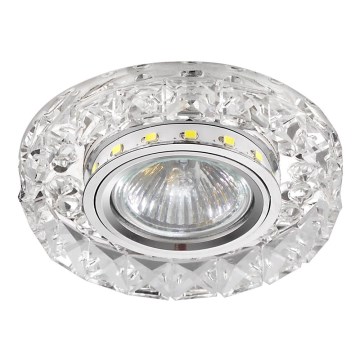 LUXERA 71074 - LED infälld taklampa CRYSTALS 1xGU10/50W/230V + LED/3W STRIPE