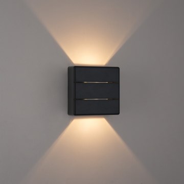 LUXLINE LED utomhusväggarmatur 6W/230V 3000K IP54 svart