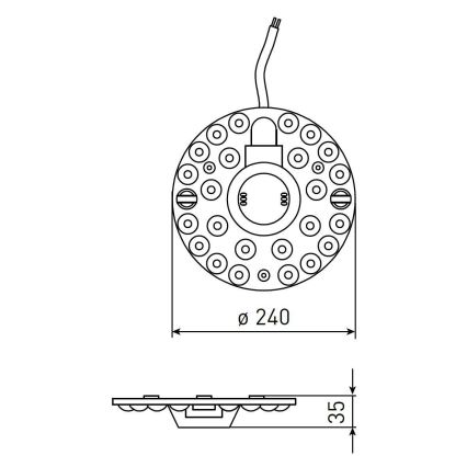 Magnetisk LED-modul LED/36W/230V, diameter 24 cm, 2700/3000/4000/5000/6500K