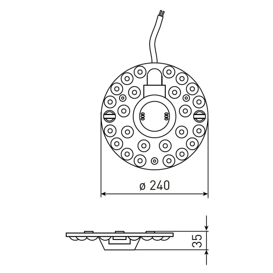 Magnetisk LED-modul LED/36W/230V, diameter 24 cm, 2700/3000/4000/5000/6500K