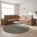 Mångsidig hörnsoffa med bäddfunktion och förvaring GRANADA, brun